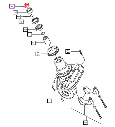NUT FOR FRONT DIFFERENTIAL FOR MAHINDRA TRACTOR (006506102C1)