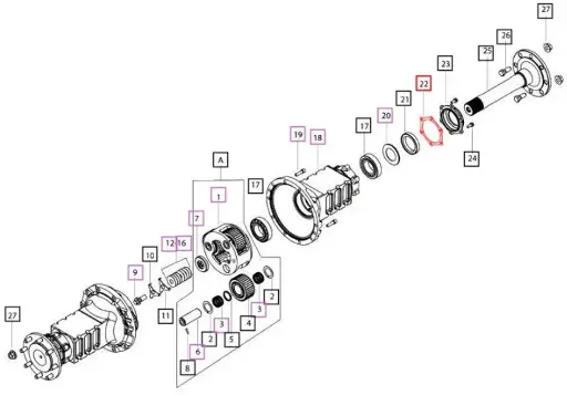 GASKET FOR REAR AXLE OIL SEAL RETAINER ON 6065, 6075, 7085, & 7095 MAHINDRA TRACTORS (006509704U1)