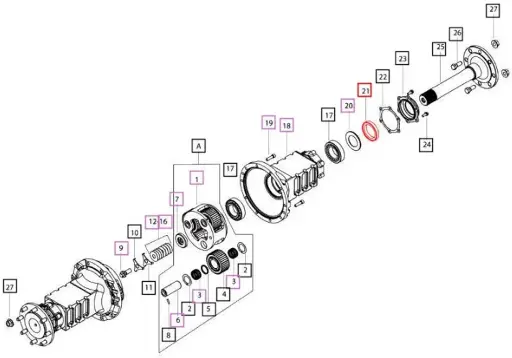 REAR AXLE OIL SEAL FOR 6065, 6075, 7085, & 7095 MAHINDRA TRACTORS (006512203U1)