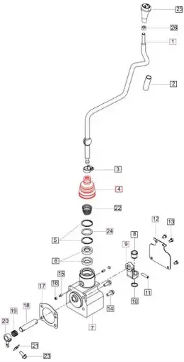 RUBBER BOOT FOR GEAR SHIFT LEVER ON MAHINDRA TRACTOR (006509780U1)