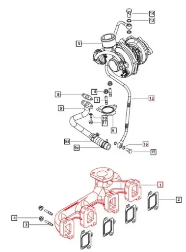 EXHAUST MANIFOLD FOR MAHINDRA TRACTOR (006012717H1)