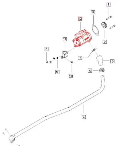 HYDRAULIC PUMP ASSEMBLY FOR 5145 & 5155 MAHINDRA TRACTOR (007211874V91)