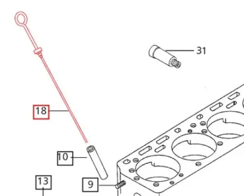 DIPSTICK ENGINE OIL FOR 3825,4025,4525, 4540, 4550 (006006048B11)