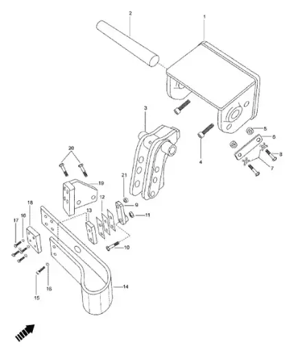 TOP LINK TRACTOR MOUNT FOR 4-WHEEL 4500|5500|6000|6500 MAHINDRA TRACTOR (007200239C1)