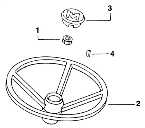 STEERING WHEEL FOR 3325|3825 MAHINDRA TRACTOR (008000155B1)