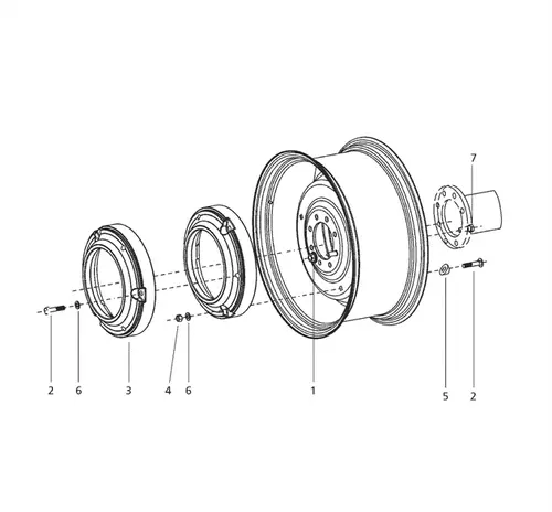 REAR LUG NUT FOR 8560 4X4 MAHINDRA TRACTOR (000012653P04)