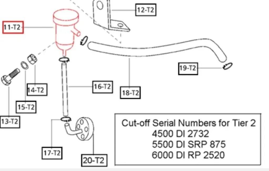 OIL SEPARATOR ON 4035 MAHINDRA TRACTOR (006002227B1) | HM Tractor Parts