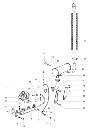 MUFFLER CLAMP FOR 7520 MAHINDRA TRACTOR (006000845F1)