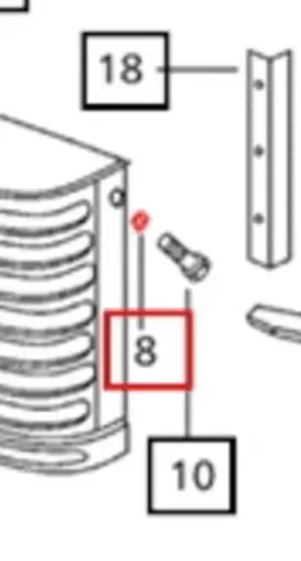 LOCK WASHER FOR GRILL BOLT FOR 4025 MAHINDRA TRACTOR (008000153B1)