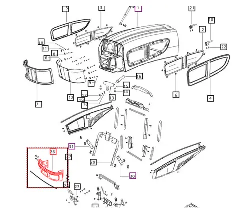 LOWER FRONT GRILL FOR 4035|5035 MAHINDRA TRACTOR (007501114D91)