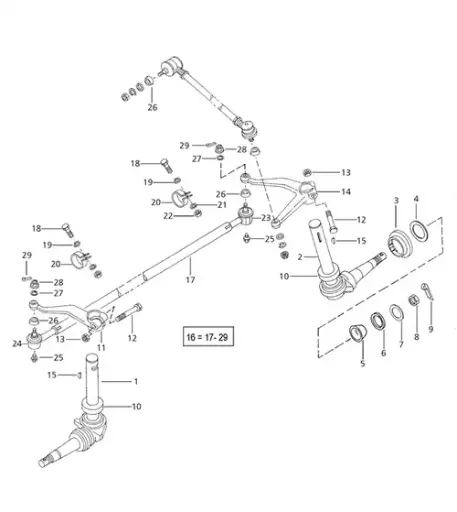 LEFT SPINDLE FOR 3825 MAHINDRA TRACTOR (001127035R96)