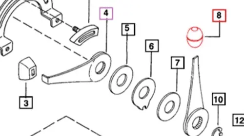 KNOB FOR POSITION LEVER ON 5005 MAHINDRA TRACTOR (005556901R1)