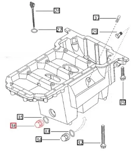 DRAIN PLUG, OIL PAN (FRONT)  FOR MAHINDRA TRACTOR (000020285E05)