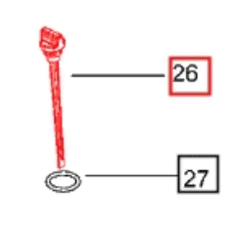 DIPSTICK, ENGINE OIL (4WD) FOR MAHINDRA TRACTOR (006000208F1)