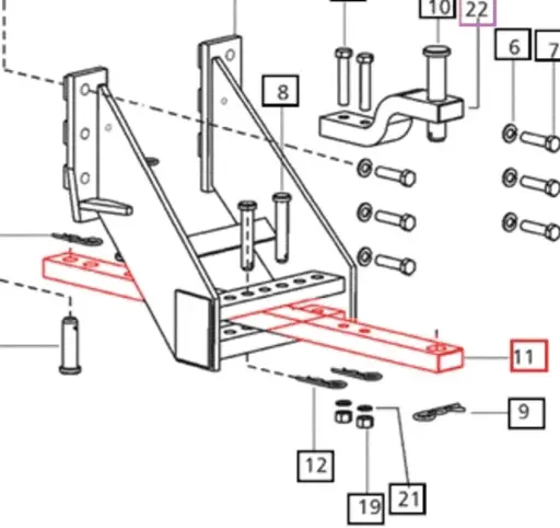 DRAWBAR (7520) FOR MAHINDRA TRACTOR (E007900042D1)
