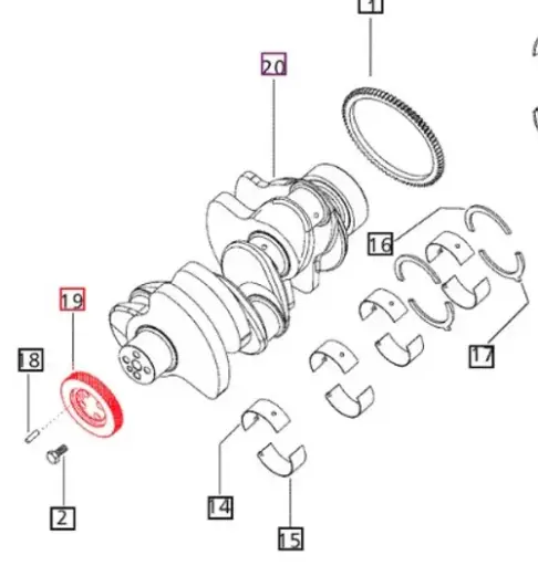 CRANKSHAFT GEAR FOR MAHINDRA TRACTOR (006000871F1)