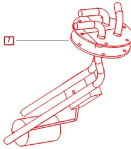 FUEL TANK SENDING UNIT FOR 6520 MAHINDRA TRACTOR (007700266D91)