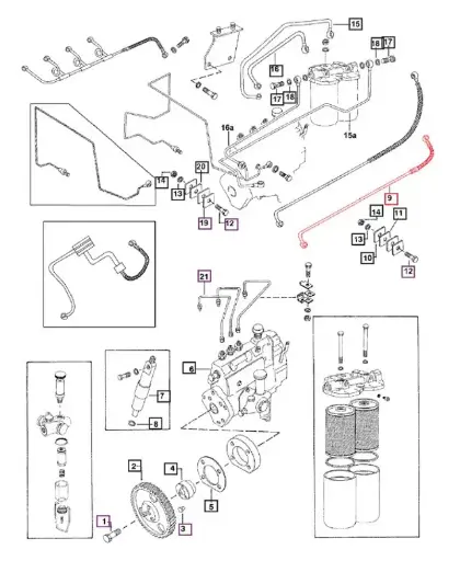 FUEL LINE, (TANK TO FEED PUMP) FOR MAHINDRA TRACTOR (005558984R91)