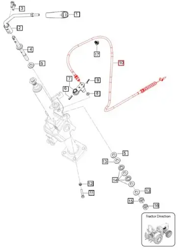 HAND ACCELERATOR (THROTTLE) CABLE FOR 5145 & 5155 MAHINDRA TRACTORS (007639136V1)