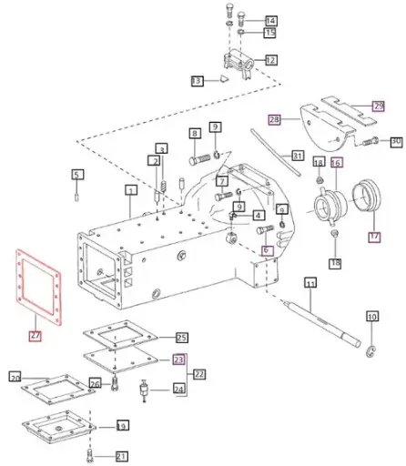 GASKET, CLUTCH HOUSING TO TRANSMISSION (CRPTO)  FOR MAHINDRA TRACTOR (000751124R3)