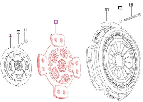 CLUTCH DRIVEN DISC (3535, 4035, 4535, & 5035) (006505645D1)