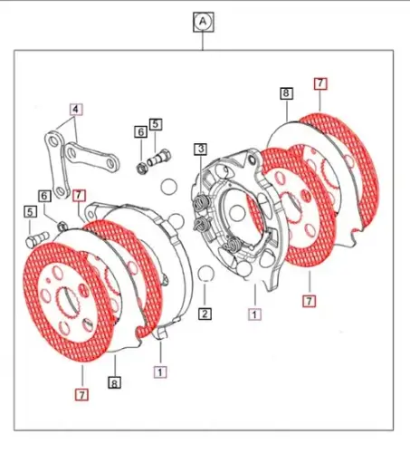 BRAKE FRICTION DISC FOR 5145 & 5155 MAHINDRA TRACTORS (006514202V1)