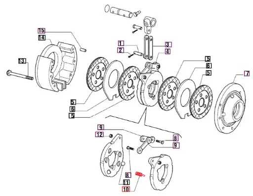 SPRING, BRAKE ACTUATING (00 SERIES - 4WD)  FOR MAHINDRA TRACTOR  (006500768C1)