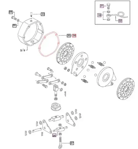 GASKET, BRAKE HOUSING  FOR MAHINDRA TRACTOR  (005556200R1)