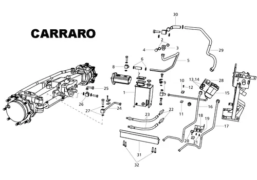 LEFT P/S PIPE FOR 7520 MAHINDRA TRACTOR WITH CARRARO AXLE (007202031D1)