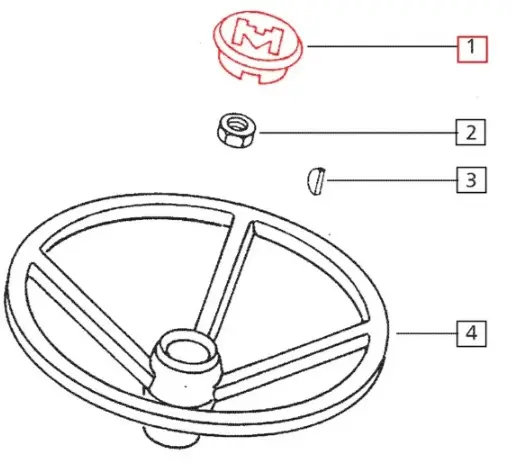 STEERING WHEEL CAP FOR MAHINDRA TRACTOR (005556786R91)