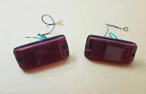 Rear Side Marker Light Set Fits Suzuki Samurai SJ413 SJ410 OEM Dark Red +Bulb FD