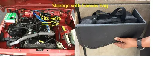 For Suzuki Samurai Under Hood Storage Box with Canvas Bag - Left (Driver Side)
