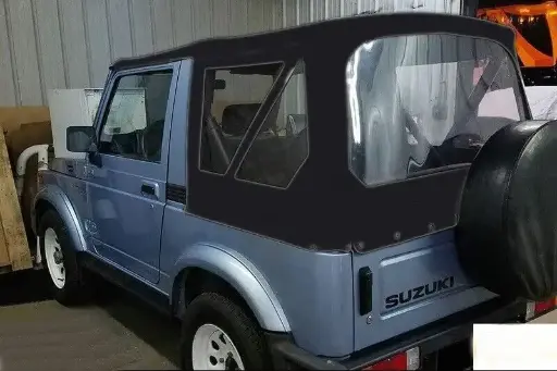 OEM Quality Suzuki Samurai Replacement Soft Top1986-1994 Clear Windows In Black
