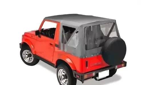 1986-1994 Suzuki Samurai Gray Charcoal Soft Top with Fixed Side Tinted Windows