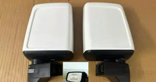 Manual Folding White Mirror Set Wide View Shatterproof Fits 87-95 Suzuki Samurai