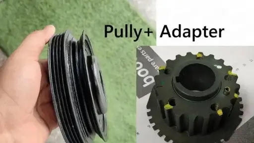 For Suzuki Samurai 1.3 Engine -Crankshaft Double V-Belt Pulley+ Adapter-5 Hole