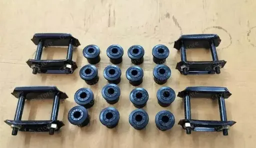 QTY 4 - LEAF SPRINGS SHACKLES & BUSH / FRONT & REAR-Suzuki Samurai 86-95