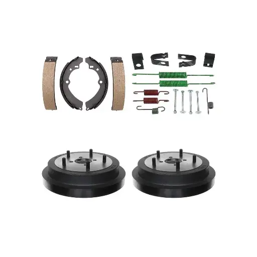 Rear Brake Drums & Brake Shoes Hardware Spring Kit Fits 1987-1995 Suzuki Samurai