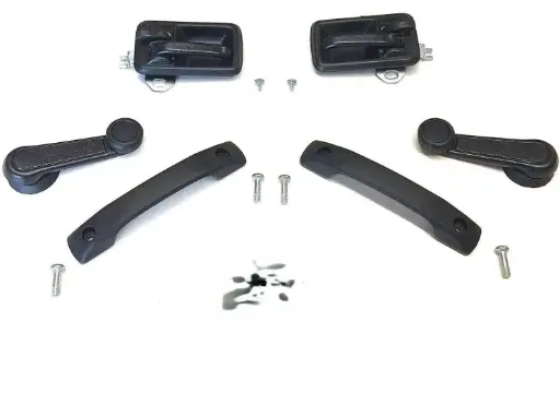 WINDOW CRANKS, DOOR HANDLES, PULLS / BLACK - SAMURAI 85'-93