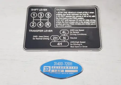 Emblem Decal Set-Metal Fits Suzuki Samurai SJ410 & SJ413